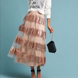 Anthropologie Eva Franca maxi skirt embellished